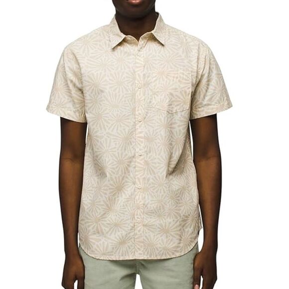 prAna Men's Stimmersee Shirt Chalk Stretch XL NWT in packaging - Picture 1 of 6